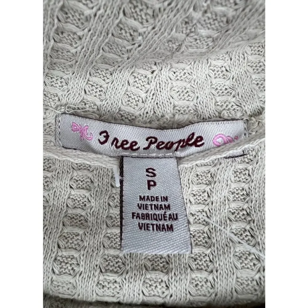 Free People Juicy Long Sleeve Cowl Neck Oversized Draped Tunic Top Stone Cold S